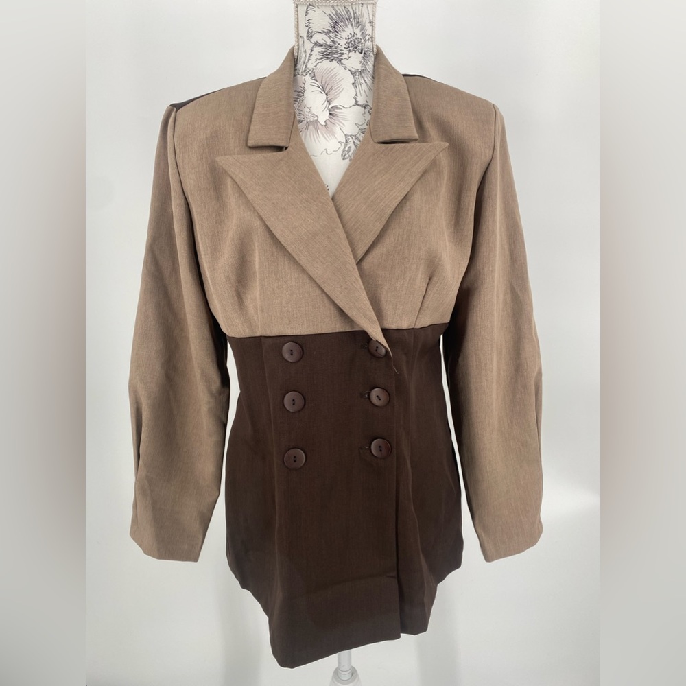 Victoria Ashley double breasted blazer, two‎ toned vintage
